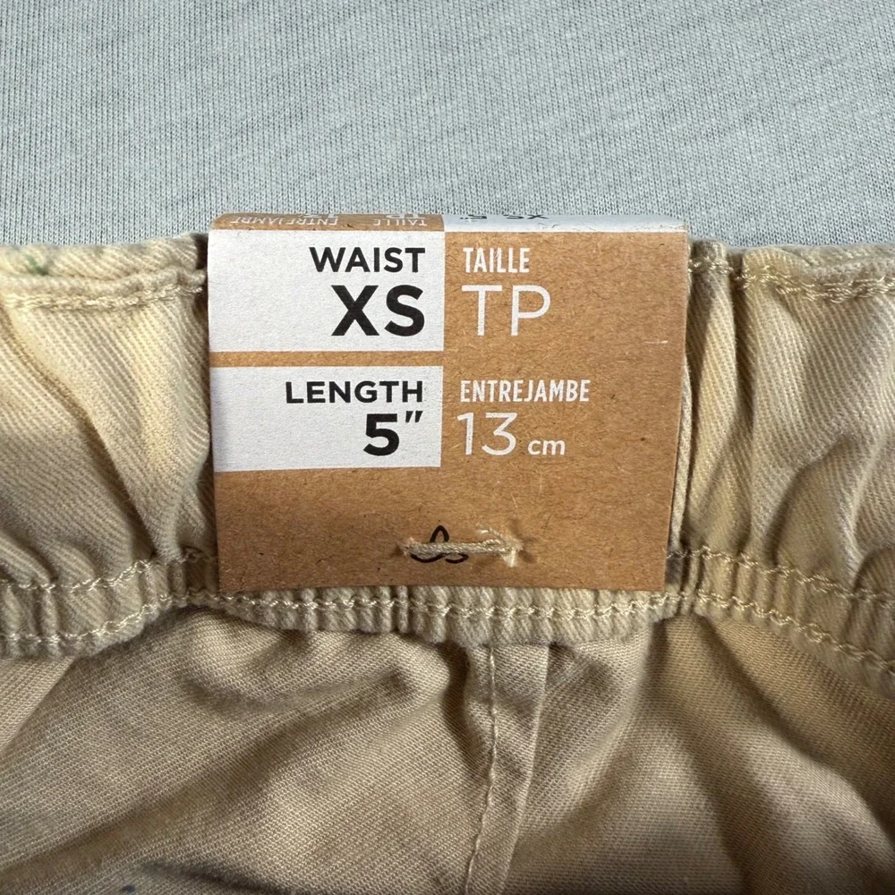 Prana Mojave Short Mens XS Cliffside Khaki Organic Cotton Belted 5 Inch Inseam